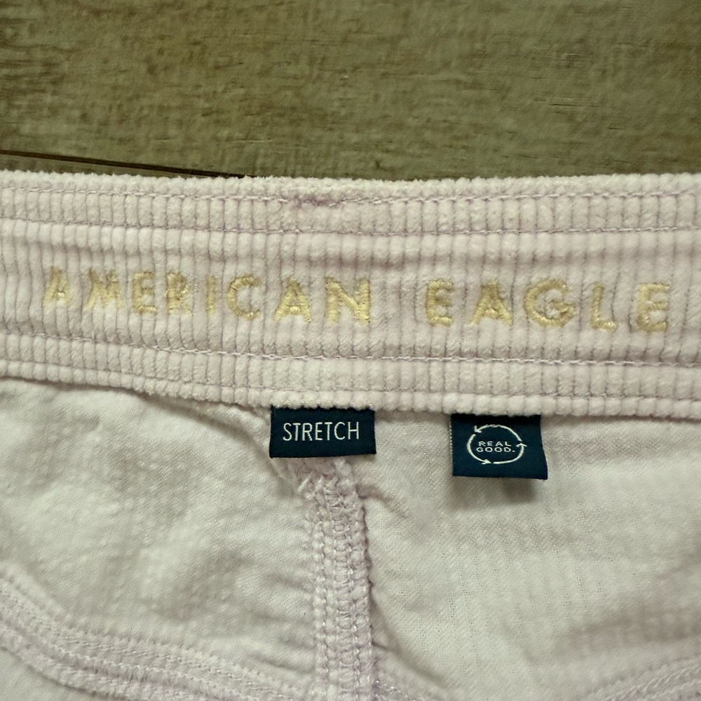 American Eagle Outfitters Light Pink Wide-Leg Cargo Pants - Picture 4 of 5